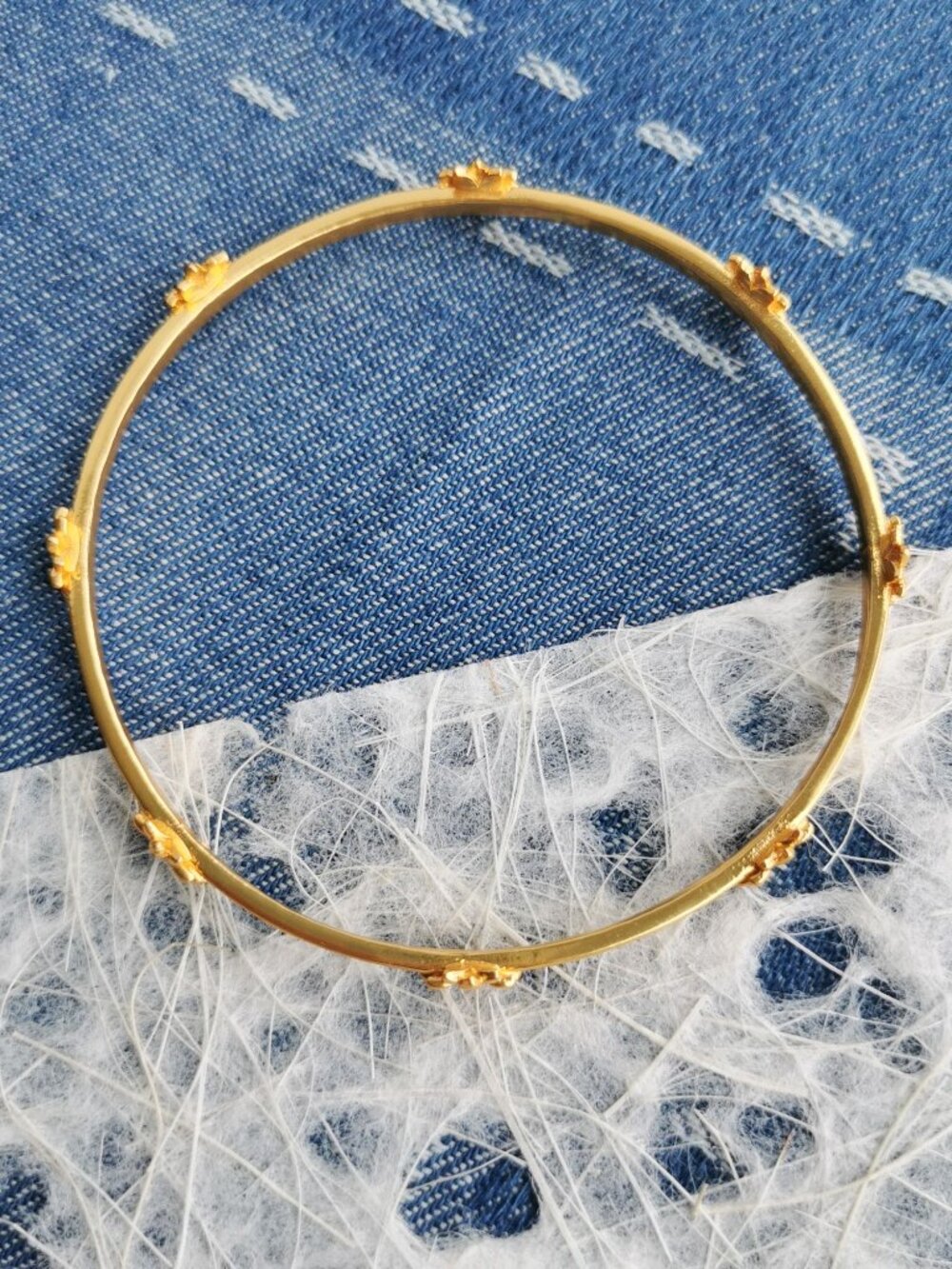 Julie Vos Floral Bangle Bracelet Size M NEW - Picture 3 of 4